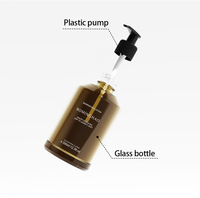 Bouteilles de shampoing en verre colorées privées personnalisées pour le lavage des mains avec pompe à savon liquide sérigraphie pour crème pour le visage gouttes pour les yeux