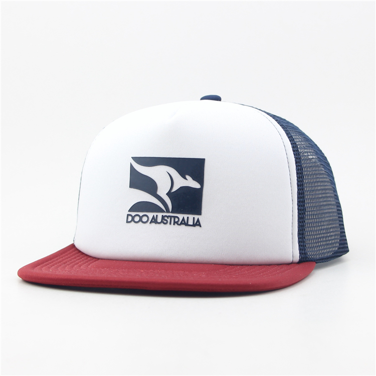 PVC Printing Foam Trucker Caps Custom Made Plastic Buckle Foam Mesh Trucker Caps Hats