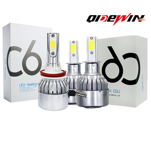 C6 <b>Led</b> Headlights H4 H7 H11 8000Lm 6000K White 50W <b>Car</b> <b>Light</b> Bulbs <b>For</b> Vehicle Lighting Upgrade - Product Image 2