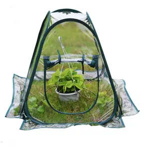 Pop Up Mini Greenhouse with Clear PVC Plant Cover