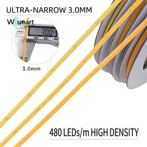 Tiras de Luces Inteligentes LED COB de 8 mm, Cinta sin Puntos de Alta Densidad, Iluminación Lineal de 12 V y 24 V <span class=keywords><strong>para</strong></span> Proyectos Residenciales, IP20 IP68 - Product Image 4