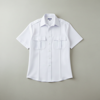 Chemise de travail unisexe de haute qualité en polyester/coton blanc pour agents de sécurité, design uniforme de bureau printanier