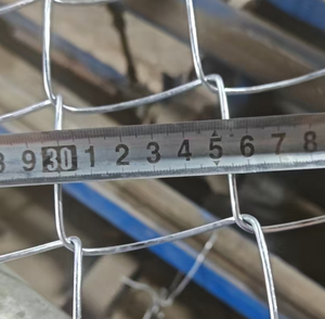 รั้วลวดตาข่ายชุบสังกะสีแบบจุ่มร้อน ขนาดตาข่าย 50x50 มม. รั้วไซโคลนสำหรับฟาร์มและสวน - Product Image 1