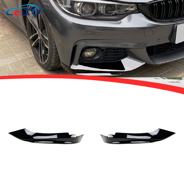 Car Splitters Spoiler Guard  Bumper Diffuser Winglet Side Skirt Lip Wrap Angle for BMW 4 Series F32 F33 F36 M-Tech 2014-2020