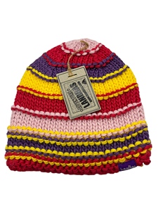 หมวกบีนนี่ไหมพรมถักสำหรับผู้หญิง คุณภาพสูง ผลิตจากอะคริลิก 100% ลายถักเรียบและลายถักมุก สีรุ้ง เหมาะสำหรับเล่นสกี - Product Image 6