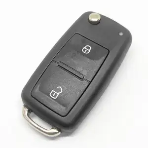 2 button Folding Car Remote Key Flip Folding Key Shell Case For V-olkswagen V-w Jetta Golf Passat Beetle Skoda Seat Polo B5