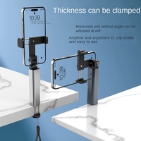 Support de téléphone portable flexible et rotatif à 360 degrés, réglable en hauteur, en ABS et aluminium, pour les voyages en train à grande vitesse et en avion
