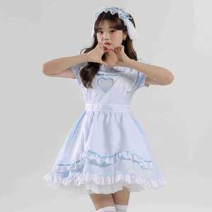 Vestido de sirvienta de conejo Yi Xiaoyi con diseño de corazón hueco para mujer, disfraz de cosplay de anime - Product Image 1