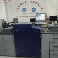 Konica Minolta C6100 pencetak warna Laser produksi besar mesin fotokopi Refurbished kecepatan tinggi dengan Toner Asli