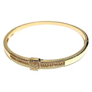 Fashion T-Shaped Cubic Zirconia 18K Gold Plated <b>Bracelet</b> Full Diamond Women's Jewelry Party Geometric Design - Product Image 5