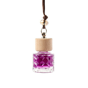 8ML Transparent Brown Diamond-shaped Car Perfume Empty <b>Bottle</b> Glass Aromatherapy Essential <b>Bottle</b> - Product Image 6