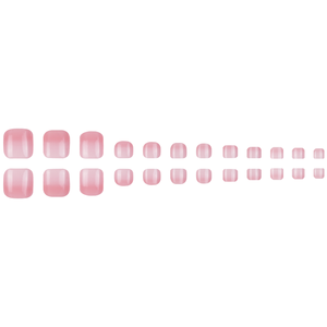 Vente en gros de 24 <span class=keywords><strong>faux</strong></span> <span class=keywords><strong>ongles</strong></span> de pieds à presser, motifs dégradés et français, pour nail art - Product Image 3