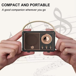 <span class=keywords><strong>Mini</strong></span> Altavoz Inalámbrico Retro con Asa de Cuero, BT 5.0, Llamadas Manos Libres, Sonido Estéreo HD, Larga Duración de Batería, Ideal para Regalos - Product Image 5