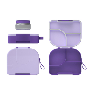 Boîte à lunch pour enfants au design mignon, boîte à bento au design éléphant avec poignée en silicone et pot à nourriture en acier inoxydable, nouvel arrivage - Product Image 5