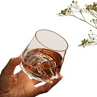 Verre à whisky et à vin Guanshan de style japonais transparent fait main SkyBloom Shike, de haute qualité, réutilisable, de grande valeur BZ079 6-10