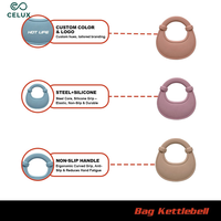 Sac de transport ergonomique antidérapant en silicone mat de qualité professionnelle pour kettlebell 2026