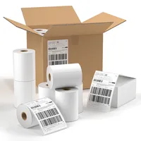Precio bajo 4x6 Etiqueta de papel térmico Adhesivo de envío impermeable 10x15 100x150 Etiquetas Térmica Serrilha Resma