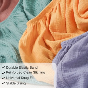 GOTS Certified Muslin Bassinet <strong>Sheet</strong> with 100% Organic Cotton Crepe for 32x16 Inch Moses Basket Mattress Newborn Bedding - Product Image 4