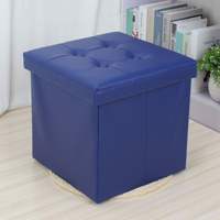 Pouf de rangement pliable en similicuir, repose-pieds, banc, tabouret pour la maison