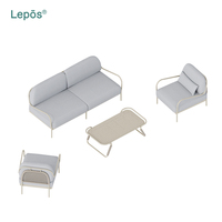 Prix de gros, commande en gros, service OEM/ODM, ensemble de canapés d'extérieur en aluminium tressé pour hôtel, jardin et patio