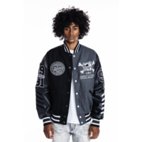 Blouson universitaire court élégant pour homme, personnalisé, décontracté, style baseball, avec fermeture, design tendance, en crochet