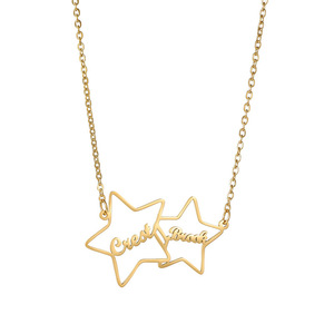 Collana <span class=keywords><strong>con</strong></span> <span class=keywords><strong>Nome</strong></span> a Cinque <span class=keywords><strong>Stelle</strong></span> e Artiglio di Gatto in Acciaio Inossidabile Shunquan Jewelry - Catena Personalizzabile Fai-da-Te - Product Image 6