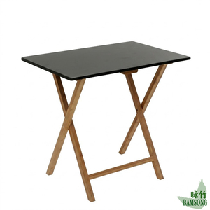 Bureau d'ordinateur portable pliable en bambou, structure en X, noir, pour intérieur, chambre, salon, gain <span class=keywords><strong>de</strong></span> place, léger, <span class=keywords><strong>table</strong></span> <span class=keywords><strong>de</strong></span> travail pliable - Product Image 6