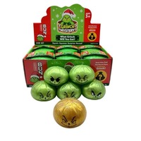 Édition Noël Monstre Vert Pelucheux 5,5 CM Grinch Bun Anti-stress à Presser Cadeau Amusant Boîte Mystère Jouet Créatif Anti-stress