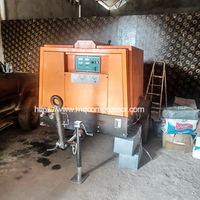 Compresor de Aire Rotativo de Tornillo Portátil de Servicio Pesado con Motor Diésel, Accionamiento Directo de 6.7m, Lubricación Sin Aceite, PLC y Motor