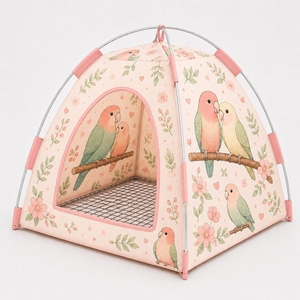 Cueva Triangular para Pájaros, Cama para Dormir, Percha, Nido, Casa, Hábitat para Loros - Product Image 2