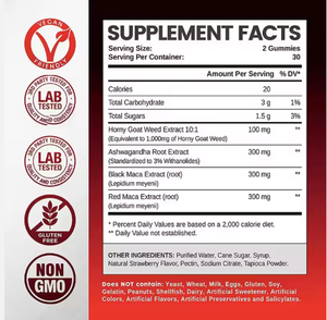 Caramelle Gommose all'Estratto di Radice di Maca OEM per Uomini, Migliorano l'Immunità, Integratore Naturale per Adulti, Senza Glutine, Vegano - Product Image 6