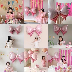 Ensemble de ballons en feuille d'amour Style INS pour la décoration de fête d'anniversaire de fille garçon - Product Image 2
