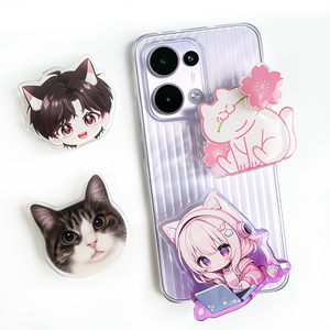 2026 Hot Selling Clear Custom Acrylic Mobile Accessories <strong>Poppings</strong> Grip <strong>Phone</strong> <strong>Holder</strong> Socket Transparent <strong>Phone</strong> Stand <strong>Holder</strong> - Product Image 5