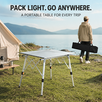 Table pliante moderne en alliage d'aluminium, bureau portable multifonctionnel pour le jardin, le camping et les pique-niques en plein air