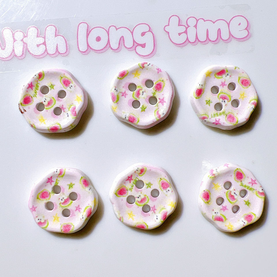 Cartoon Fruit Buttons Resin for Clothes Dress Sewing Decor Handmade ...