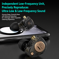 Écouteurs intra-auriculaires KZ Taurus 2DD HiFi, moniteur audio professionnel, image claire, basses puissantes, câble remplaçable, connecteur 3,5 mm