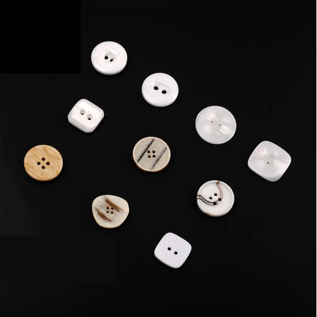 LS708 Factory direct supply fashion new 25 mm resin button 2-holes 4-holes wood grain resin coat button clothing accessories