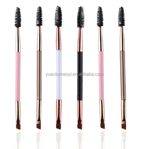 Venta al por mayor de pelo sintético profesional de doble cabeza de <span class=keywords><strong>cejas</strong></span> y pestañas de maquillaje personalizado conjunto de maquillaje cómodo mango de aplicación facial - Product Image 2