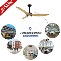 Ventilador de Techo 1stshine con Asistente de Voz, Control Remoto, Función de Temporizador, Ultra Silencioso, con Luz LED y Aspas de ABS