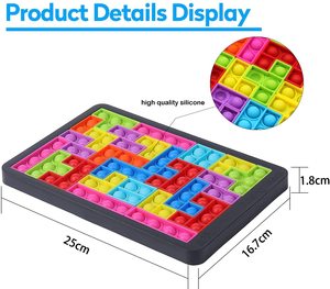 Đồ Chơi Trí Tuệ Push <span class=keywords><strong>Pop</strong></span>, Đồ Chơi Bong Bóng, Thần Tài, 27 Miếng, Ghép Hình Bằng Silicon, Bảng Trò Chơi Câu Đố Nga Để Giảm Căng Thẳng - Product Image 2