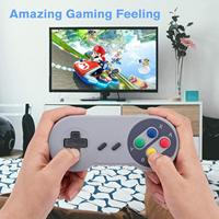 SFC USB Retro Classic Gamepad, SNES Game Controller para PC, Raspberry Pi, Windows MAC Linux, Android GP100 (Gris)