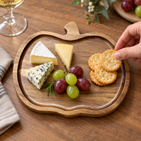 Plateau en bois d'acacia pour la cuisine : idéal pour servir, ranger fruits, pain, biscuits et desserts – Vente en gros