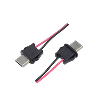 Connecteur femelle Type-C étanche IP60 avec bride de montage, boîtier en cuivre et nylon, courant élevé 3A, 20V, rectangulaire, 180°, pour soudure de câble