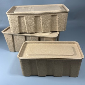 Sinh Thái Thân Thiện Với Giấy Bột Giấy Hộ Gia Đình Lưu Trữ Hộp Bút Hộp Phân Hủy Sinh Học Thùng Rác Có Thể Lưu Trữ Xô - Product Image 1