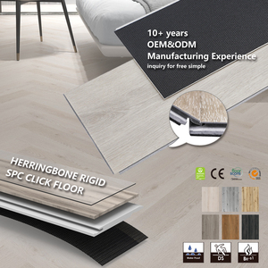 <span class=keywords><strong>Piso</strong></span> de Vinilo Rígido SPC de Alta Calidad Impermeable y Antideslizante Diseño Espiga 6mm de Espesor - Product Image 1