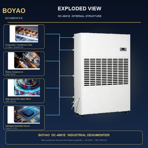 Déshumidificateur industriel sur pied 480L D haute efficacité pour serre et usine, système intelligent de déshumidification - Product Image 2
