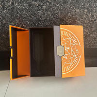 Boîte cadeau personnalisée de luxe écologique en carton recyclé à double porte magnétique avec estampage à chaud et gaufrage pour l'emballage de bijoux et de lunettes