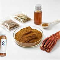 Approvisionnement en gros d'usine : Poudre d'extrait de ginseng rouge 5% Ginsénosides pour la production de matières premières alimentaires