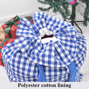Nuevo Saco de Papá Noel a Cuadros con Cordón, Colorido, Navideño, Tamaño Grande, Regalo Extra para Año Nuevo, Saco de Papá Noel Rosa a Cuadros - Product Image 5
