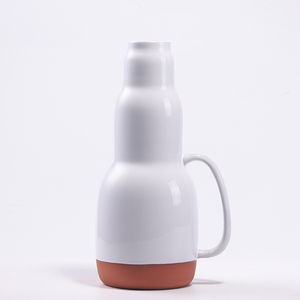 Grands vases pour la décoration de la maison, porte-fleurs, bouteille, carafe, forme de <span class=keywords><strong>pichet</strong></span>, récipient à fleurs, <span class=keywords><strong>vase</strong></span> en céramique mate avec poignée - Product Image 3